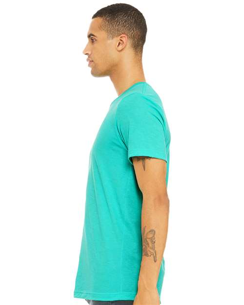 BELLA + CANVAS Triblend Tee 3413 Sea Green Triblend Custom Embroidered Business Logo