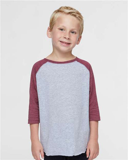Custom Embroidered  Rabbit Skins Toddler Baseball Fine Jersey Three-Quarter Sleeve Tee 3330  