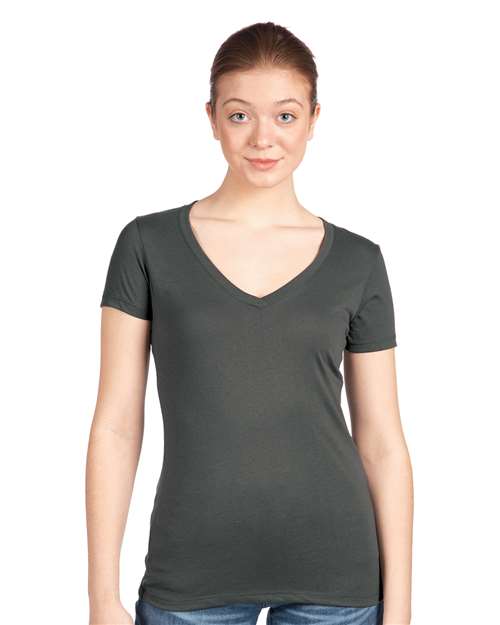Custom Embroidered  Next Level Women's Ideal V-Neck T-Shirt 1540 Dark Grey