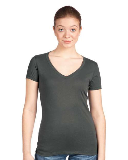 Custom Embroidered  Next Level Women's Ideal V-Neck T-Shirt 1540 Dark Grey
