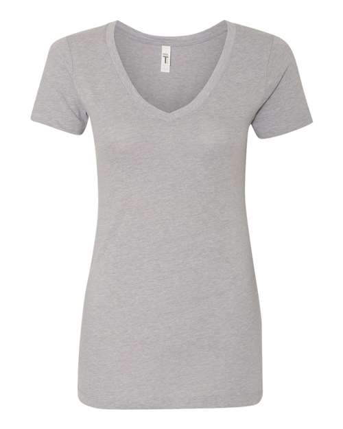 Next Level Women's Ideal V-Neck T-Shirt 1540 Heather Grey