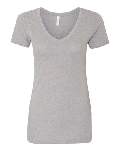 Next Level Women's Ideal V-Neck T-Shirt 1540 Heather Grey