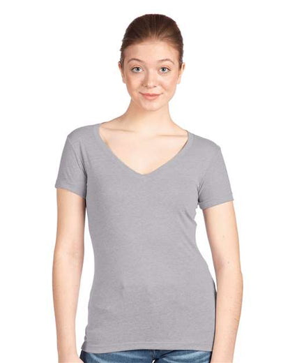 Next Level Women's Ideal V-Neck T-Shirt 1540 Heather Grey