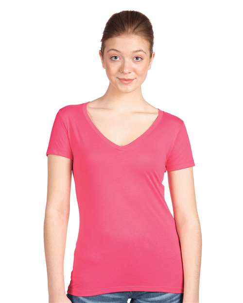 Next Level Women's Ideal V-Neck T-Shirt 1540 Hot Pink