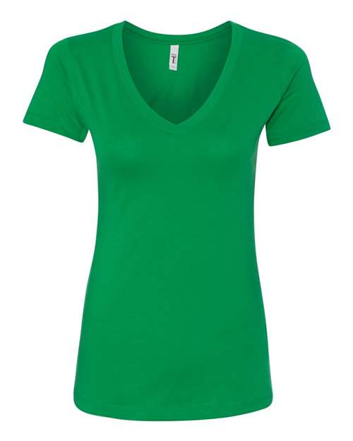 Next Level Women's Ideal V-Neck T-Shirt 1540 Kelly Green