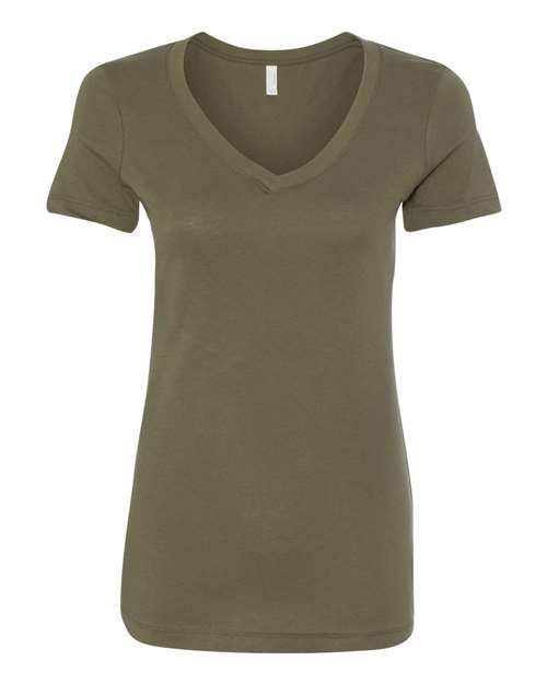 Next Level Women's Ideal V-Neck T-Shirt 1540 Military Green
