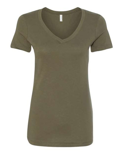 Next Level Women's Ideal V-Neck T-Shirt 1540 Military Green