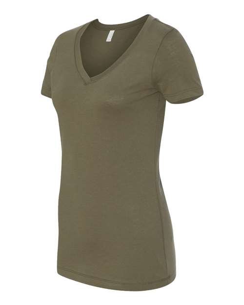 Next Level Women's Ideal V-Neck T-Shirt 1540 Military Green