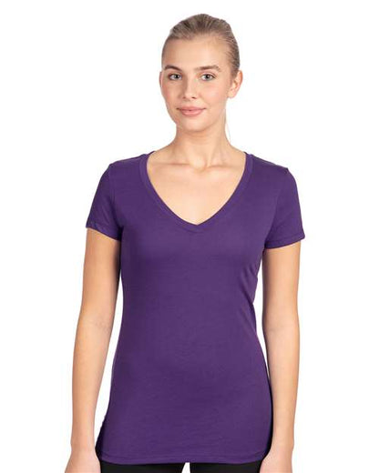 Next Level Women's Ideal V-Neck T-Shirt 1540 Purple Rush