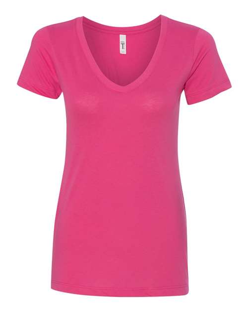 Next Level Women's Ideal V-Neck T-Shirt 1540 Raspberry