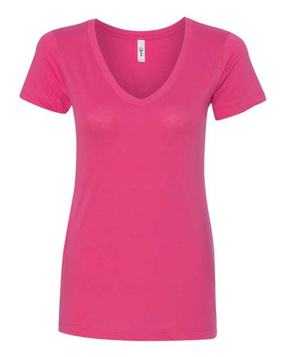 Next Level Women's Ideal V-Neck T-Shirt 1540 Raspberry