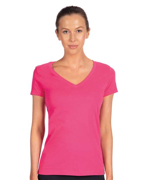 Next Level Women's Ideal V-Neck T-Shirt 1540 Raspberry