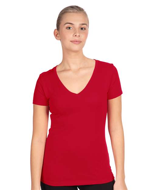 Next Level Women's Ideal V-Neck T-Shirt 1540 Red