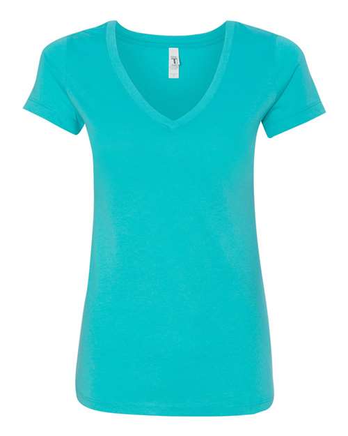 Next Level Women's Ideal V-Neck T-Shirt 1540 Tahiti Blue