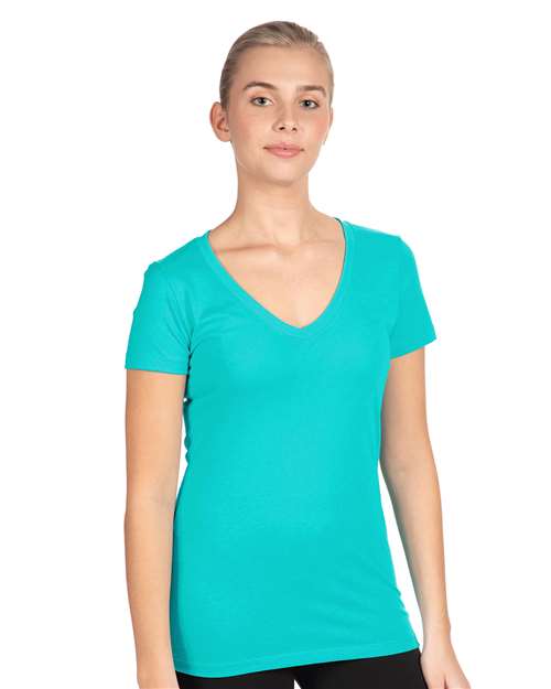 Next Level Women's Ideal V-Neck T-Shirt 1540 Tahiti Blue