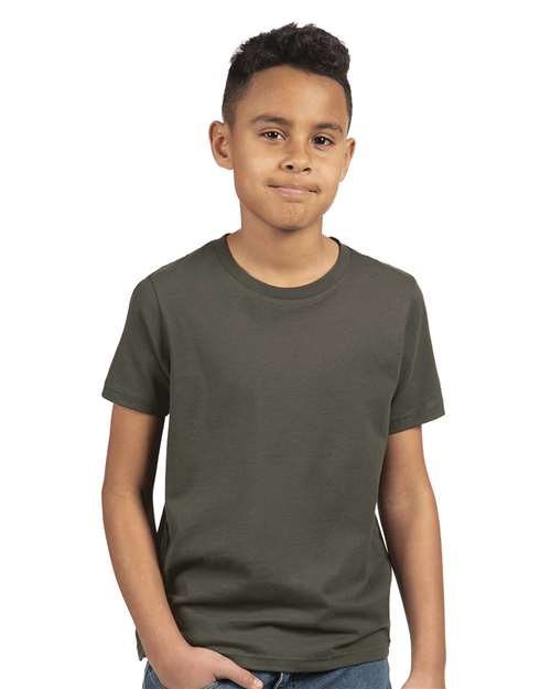 Next Level Youth Cotton T-Shirt 3310 Heavy Metal
