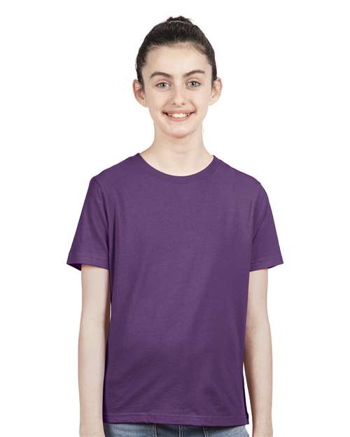 Next Level Youth Cotton T-Shirt 3310 Purple Rush