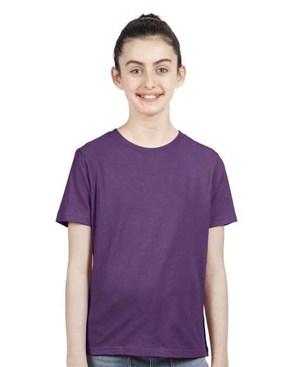 Next Level Youth Cotton T-Shirt 3310 Purple Rush