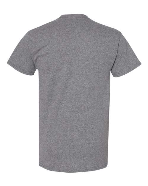 Gildan USA-Made Fine Jersey T-Shirt 5000 Graphite Heather Custom Embroidered Business Logo
