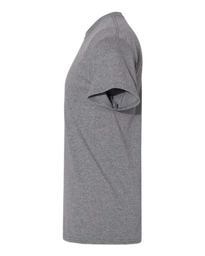 Gildan USA-Made Fine Jersey T-Shirt 5000 Graphite Heather Custom Embroidered Business Logo