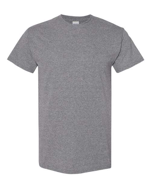 Gildan USA-Made Fine Jersey T-Shirt 5000 Graphite Heather Custom Embroidered Business Logo