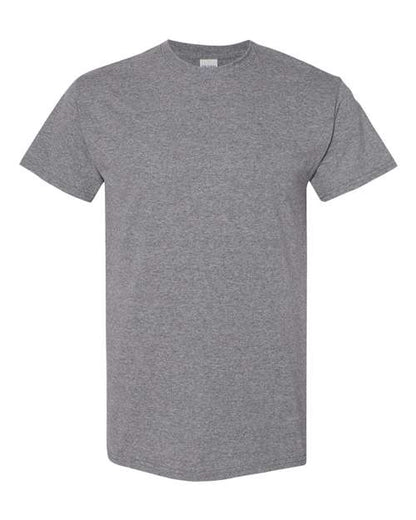 Gildan USA-Made Fine Jersey T-Shirt 5000 Graphite Heather Custom Embroidered Business Logo