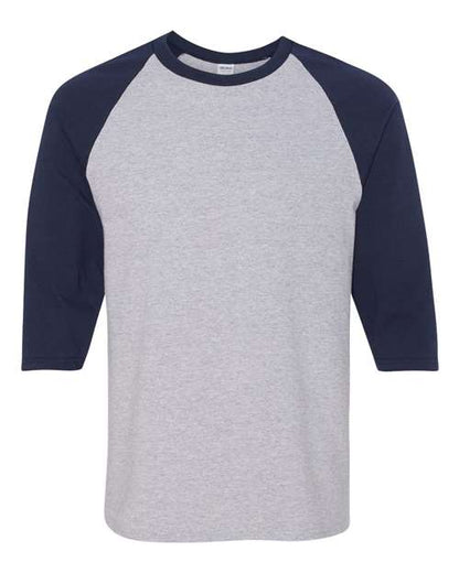 Gildan Heavy Cotton™ Raglan Three-Quarter Sleeve T-Shirt 5700 Custom Embroidered Business Logo