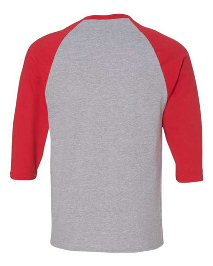 Gildan Heavy Cotton™ Raglan Three-Quarter Sleeve T-Shirt 5700 Custom Embroidered Business Logo