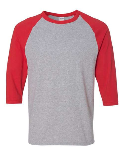 Gildan Heavy Cotton™ Raglan Three-Quarter Sleeve T-Shirt 5700 Custom Embroidered Business Logo