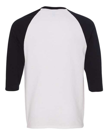 Gildan Heavy Cotton™ Raglan Three-Quarter Sleeve T-Shirt 5700 Custom Embroidered Business Logo