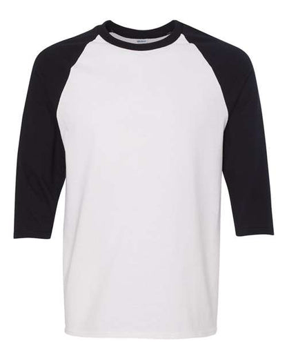 Gildan Heavy Cotton™ Raglan Three-Quarter Sleeve T-Shirt 5700 Custom Embroidered Business Logo
