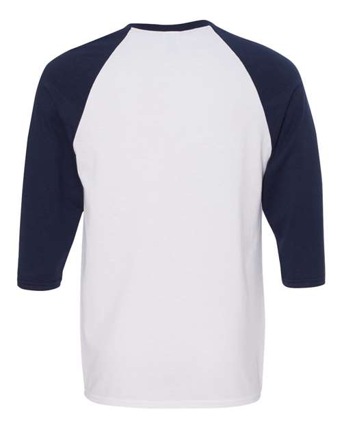 Gildan Heavy Cotton™ Raglan Three-Quarter Sleeve T-Shirt 5700 Custom Embroidered Business Logo