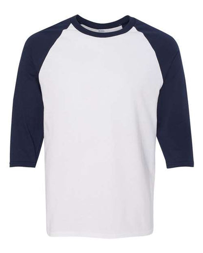 Gildan Heavy Cotton™ Raglan Three-Quarter Sleeve T-Shirt 5700 Custom Embroidered Business Logo