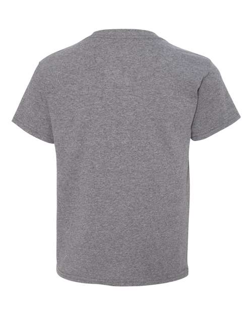 Gildan DryBlend® Youth T-Shirt 8000B Graphite Heather Custom Embroidered Business Logo