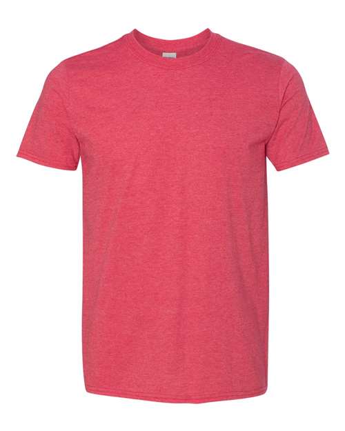 Gildan Softstyle® T-Shirt 64000 Heather Radiant Orchid Custom Embroidered Business Logo