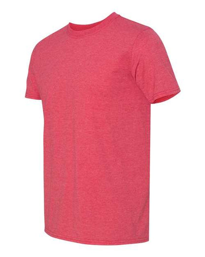 Gildan Softstyle® T-Shirt 64000 Heather Red Custom Embroidered Business Logo