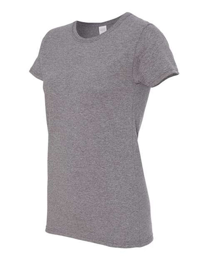 Gildan Heavy Cotton™ Women’s T-Shirt 5000L Graphite Heather Custom Embroidered Business Logo