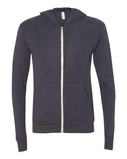 BELLA + CANVAS Triblend Lightweight Full-Zip Hooded Long Sleeve Tee 3939