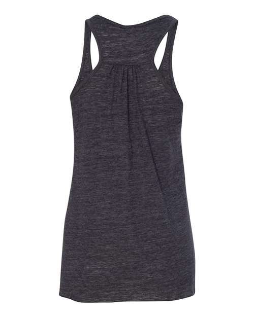 BELLA + CANVAS Women's Flowy Racerback Tank 8800 Charcoal Black Slub
