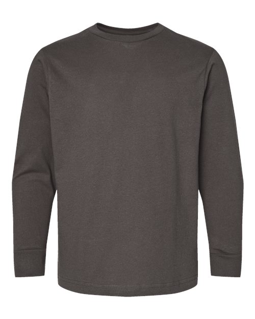 LAT Youth Fine Jersey Long Sleeve Tee 6201 Charcoal
