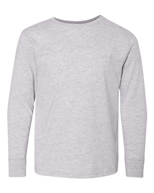 LAT Youth Fine Jersey Long Sleeve Tee 6201 Heather