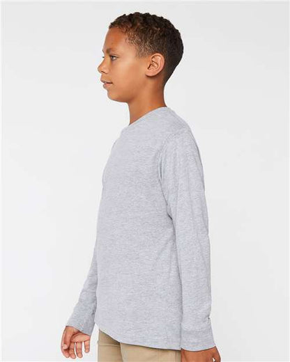 LAT Youth Fine Jersey Long Sleeve Tee 6201 Heather