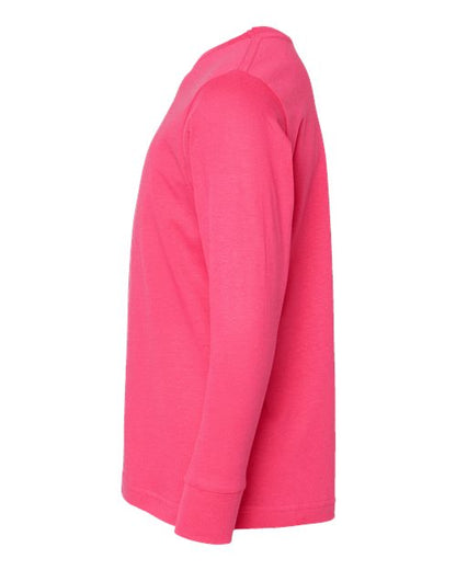 LAT Youth Fine Jersey Long Sleeve Tee 6201 Hot Pink
