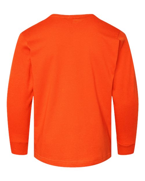 LAT Youth Fine Jersey Long Sleeve Tee 6201 Orange