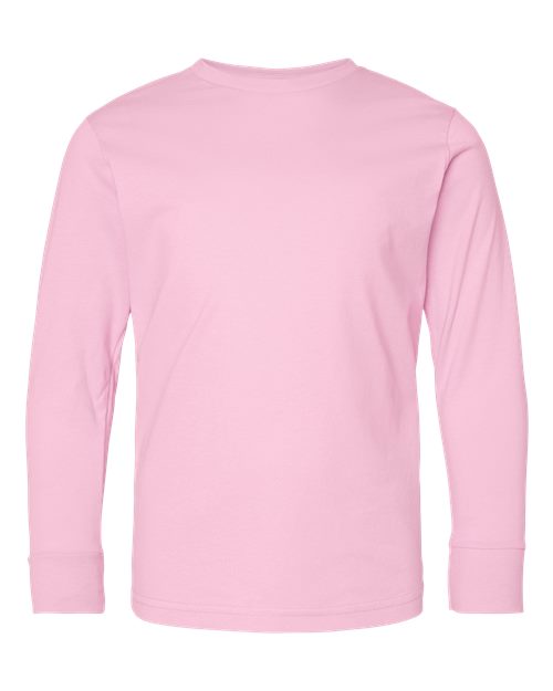 LAT Youth Fine Jersey Long Sleeve Tee 6201 Pink