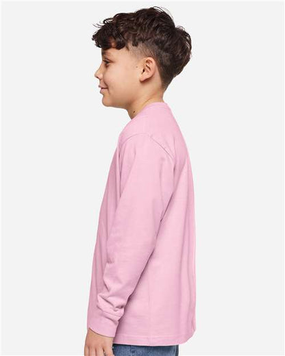 LAT Youth Fine Jersey Long Sleeve Tee 6201 Pink