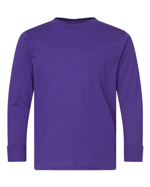LAT Youth Fine Jersey Long Sleeve Tee 6201 Purple
