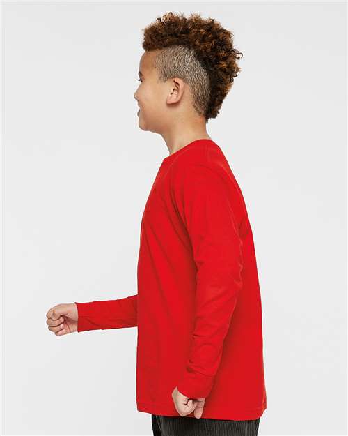LAT Youth Fine Jersey Long Sleeve Tee 6201 Red