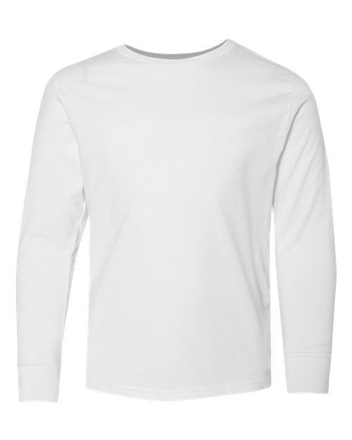 LAT Youth Fine Jersey Long Sleeve Tee 6201 White