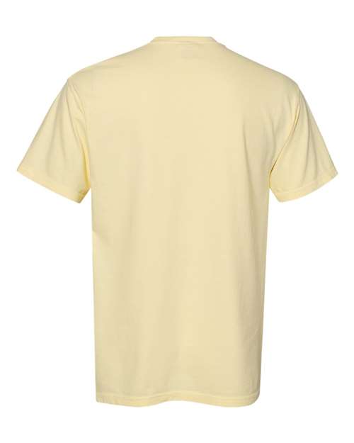 Comfort Colors Garment-Dyed Heavyweight Pocket T-Shirt 6030 Banana Custom Embroidered Business Logo